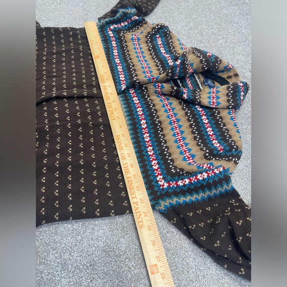 Chaps Ralph lauren womens south Western Knit cardigan  sz L/P Aztec Vtg 80s - Picture 9 of 12